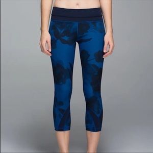 Lululemon cropped floral leggings